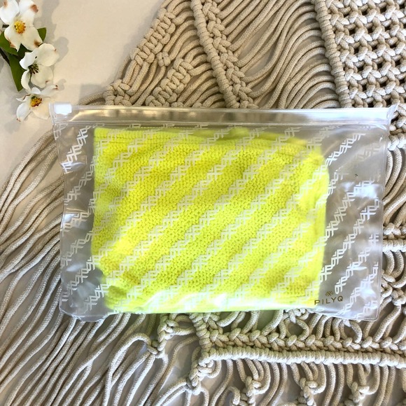 Pilyq Pineapple Reef Yellow Bandeau Teeny Bikini - Picture 10 of 11